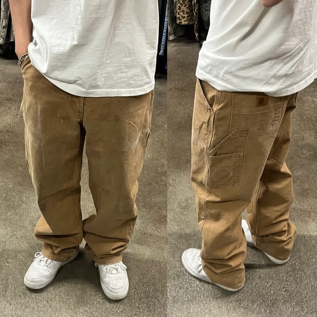 칼하트 플란넬 라인드 카펜터 팬츠 (32“)