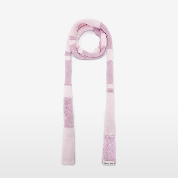 마뗑킴 color bloce knit muffler