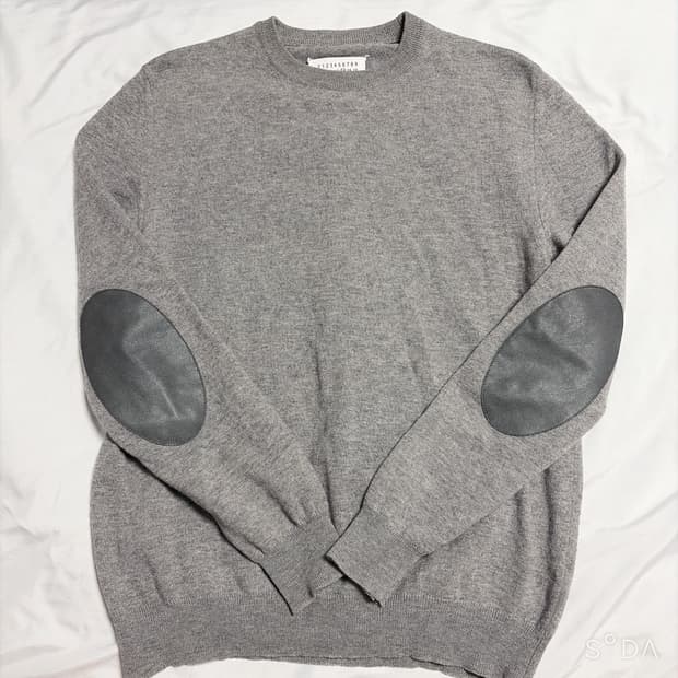 마르지엘라 엘보우 패치 니트 그레이 XL