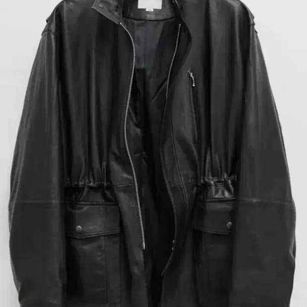 [S]유스 24fw 하이넥 레더 자켓 블랙