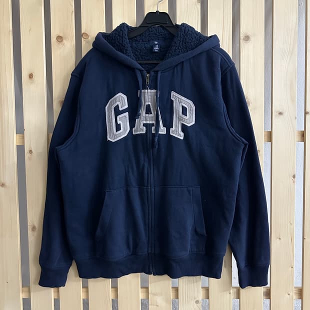 (M) GAP 갭 네이비 양털 후드집업