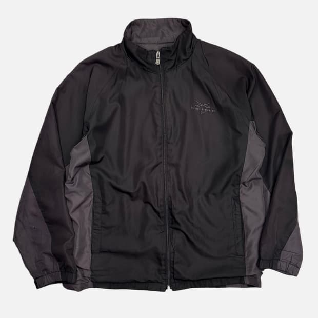 golf logo fade zip-up