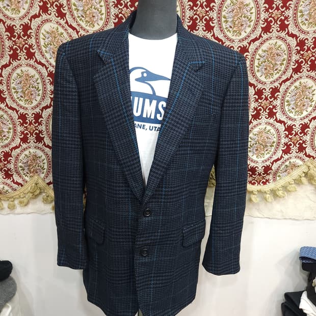 입생로랑 90s YSL 하운드투스 체크 블레이저

