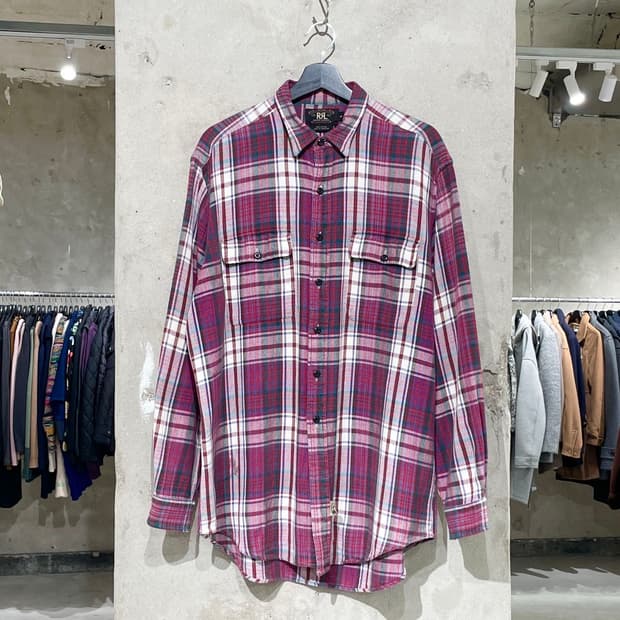 더블알엘 90’s 트윈 포켓 체크 셔츠