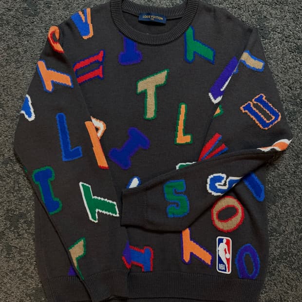 (3L)(XXL) 루이비통 NBA 레터스 크루넥 모카 국내백화점판