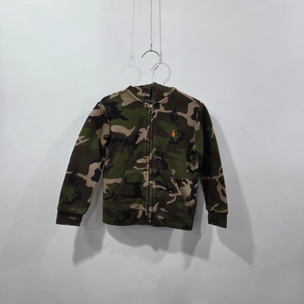 폴로랄프로렌 키즈 카모 기모 후드집업 4T