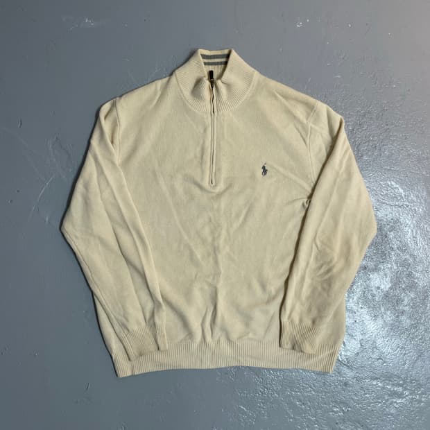 폴로 하프집업 니트 