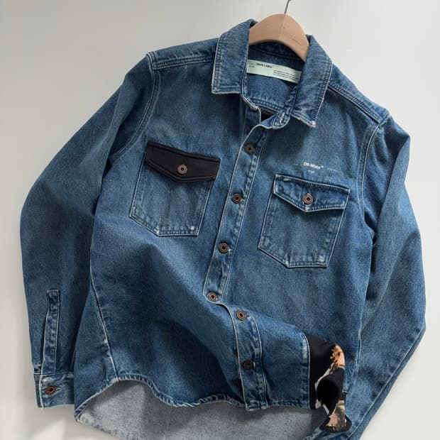 Off White 오프화이트 프린팅 데님 셔츠 