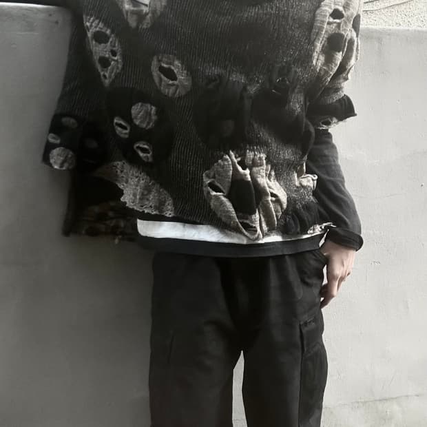 *rare* 1990s JPN 레이어드 기믹 니트 