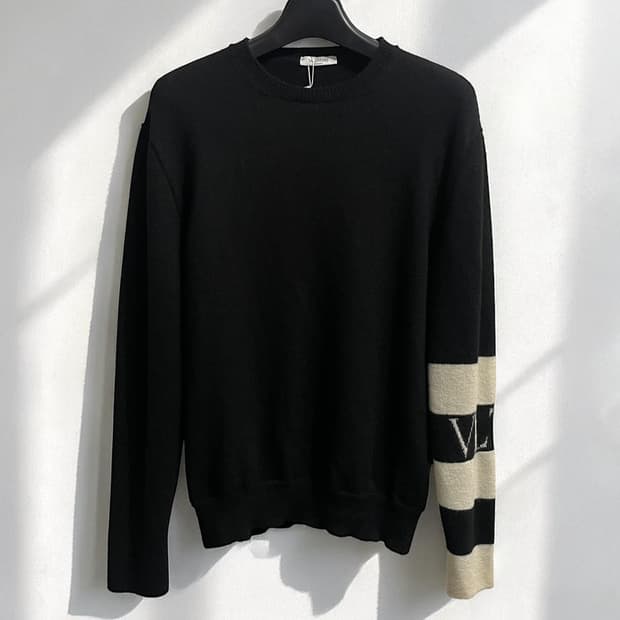 발렌티노 암 로고 니트