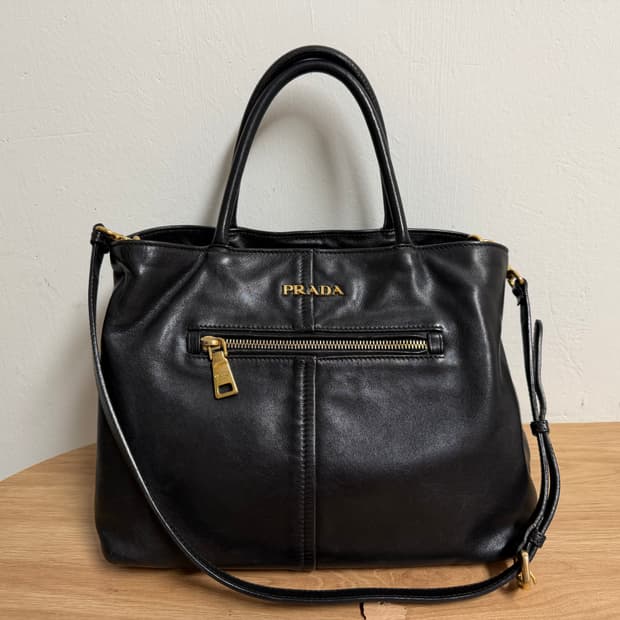 [정품] 프라다 블랙 투웨이백 