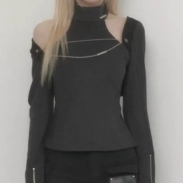 에트오소메 오 오프 볼레로 체인 가디건 나시 세트