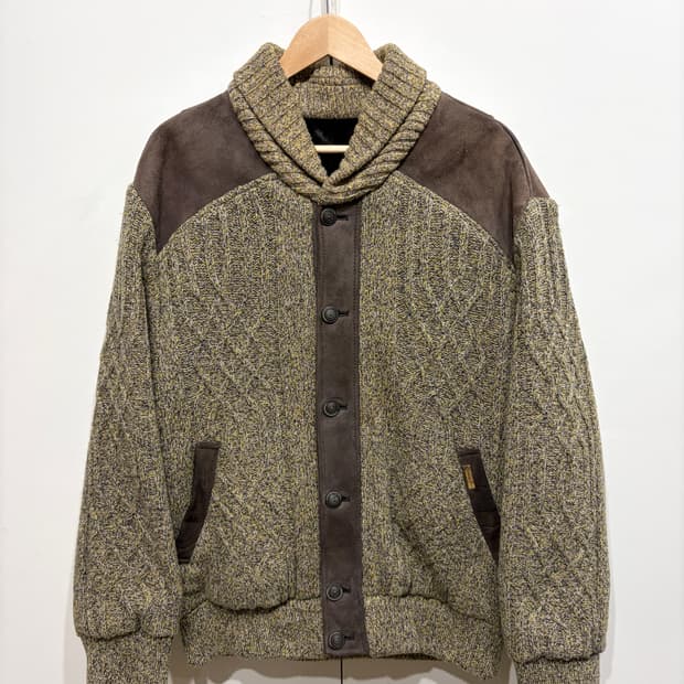 크리스챤 디올 스웨이드 숄더 니트 자켓