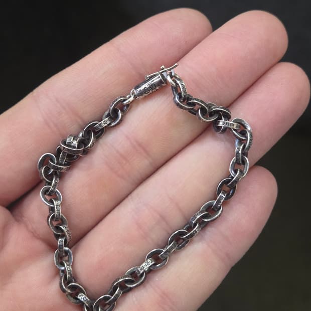 크롬하츠 페이퍼체인 팔찌 스몰 8인치
