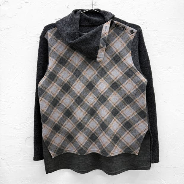 cest la vie beau 레이어드 체크 니트