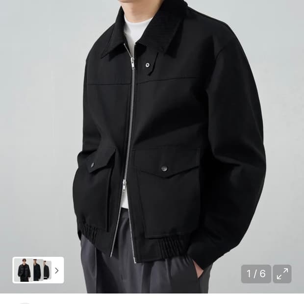 (새상품)(L) 드로우핏 헤리티지 헌팅 블루종 자켓 [BLACK] 판매