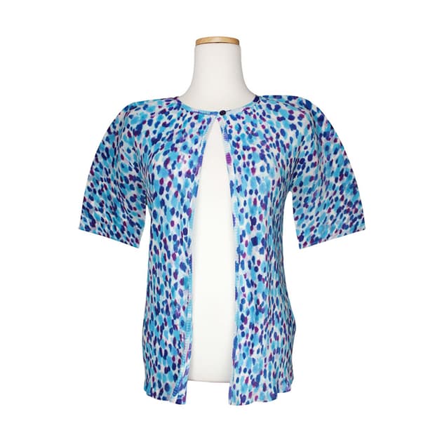 플리츠플리즈 블루 도트 가디건 3