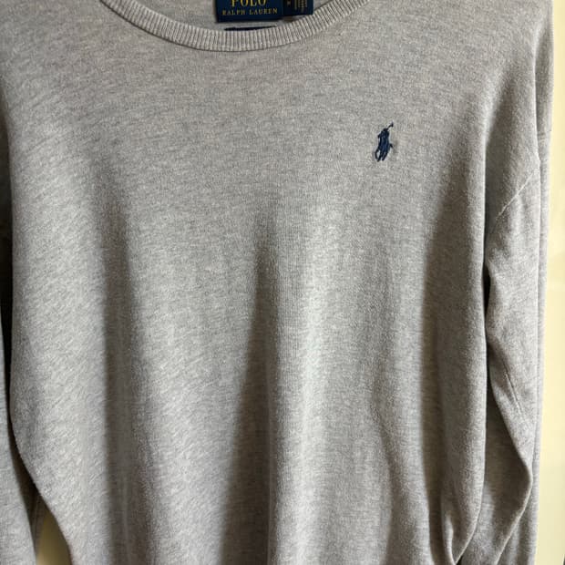 폴로 니트 슬리브 그레이