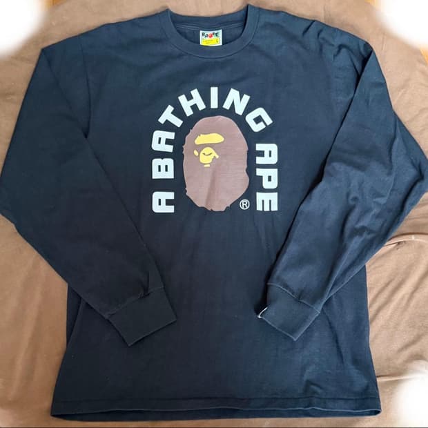 베이프 컬리지 2020 롱슬리브 티셔츠 블랙