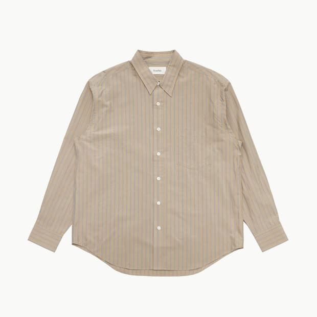 Ernie Palo cotton silk stripe shirts 46