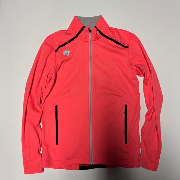 여성 데상트 트레이닝 기능성 집업 져지 핑크 S