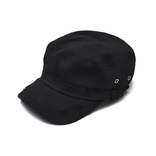 Distressed Army Cap (Black)