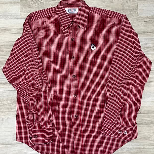 캡틴산타 래드체크 셔츠 s