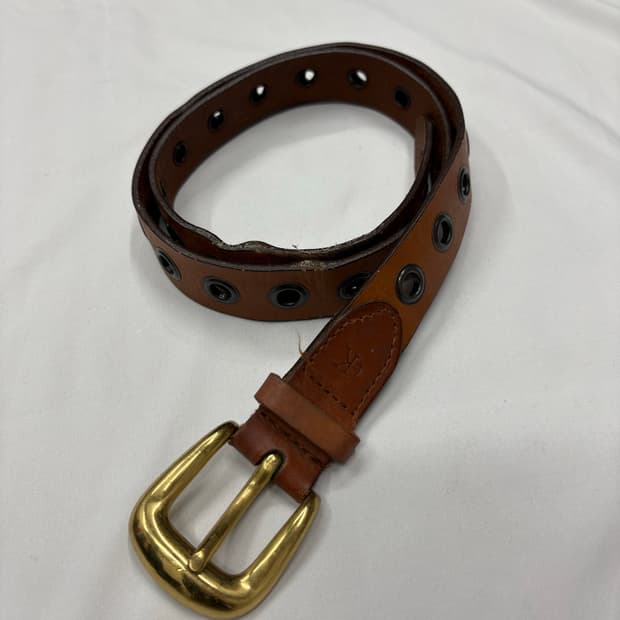 캘빈클라인 CK 빈티지 브라운 아일렛 레더 벨트 Calvin Klein