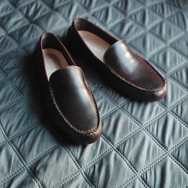 새제품275)스페리 100%레더 로퍼 구두 드라이빙슈즈 다멘포트 브라운