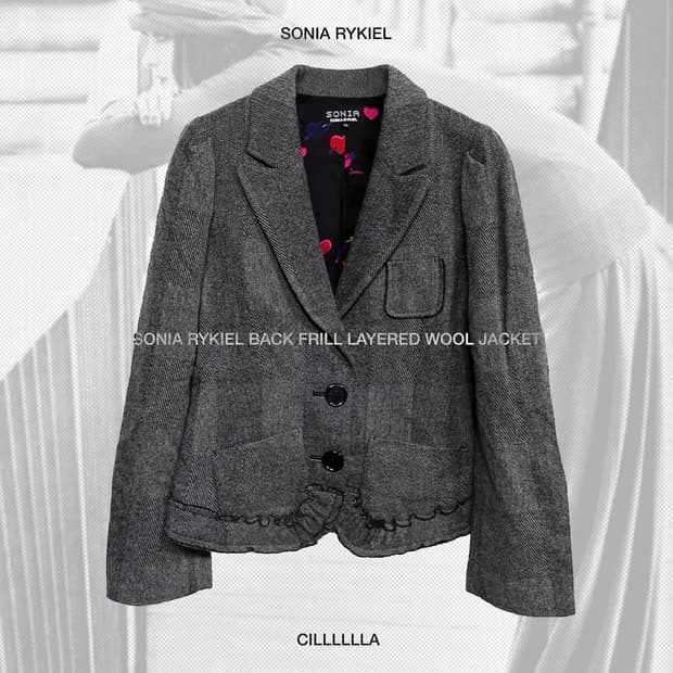 [44] SONIA RYKIEL 소니아 리키엘 백프릴 레이어드 울자켓
