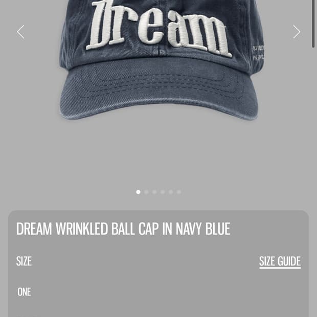 트위드 DREAM WRINKLED BALL CAP IN NAVY BLUE