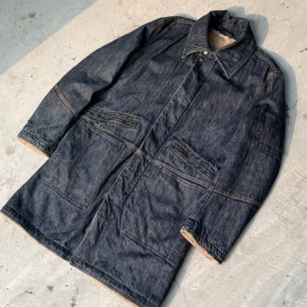 00s 디젤 데님 쉐르파 코트 자켓