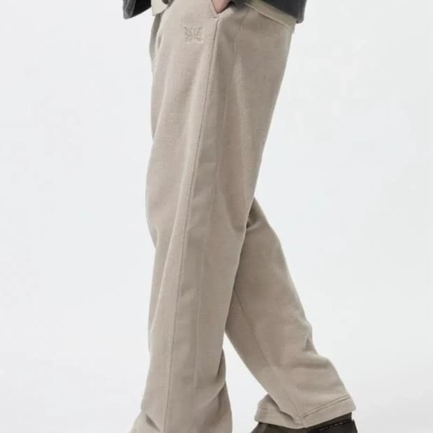 유니클로 니들스 후리스 와이드팬츠 Xs 긴버전 베이지