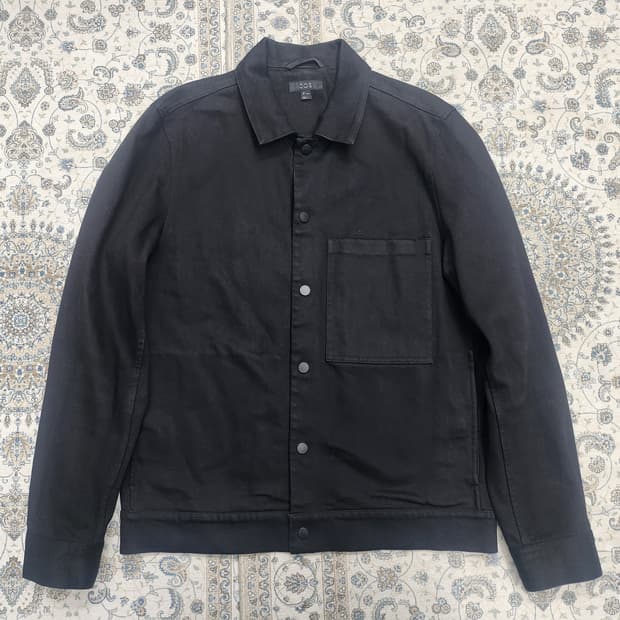 COS 코스 블랙 코튼 자켓 S