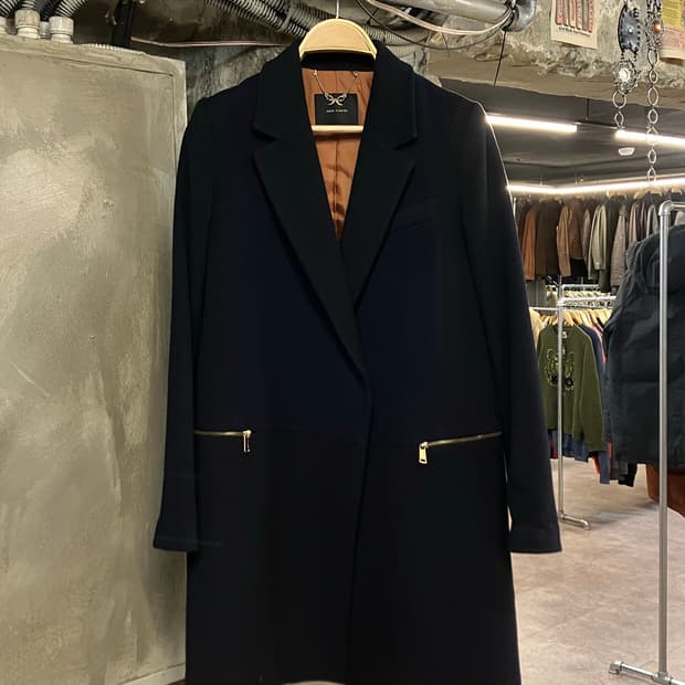 미디 롱 코트 블랙  #csz2614