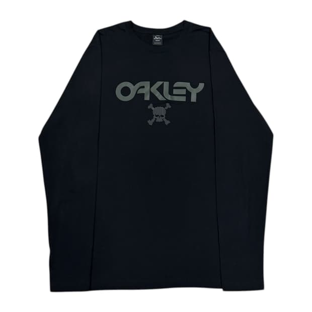 오클리 TC 스컬 롱슬리브 긴팔티 블랙