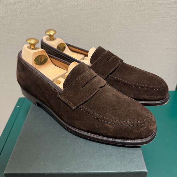 크로켓앤존스 보스턴 스웨이드 로퍼 다크 브라운 UK9