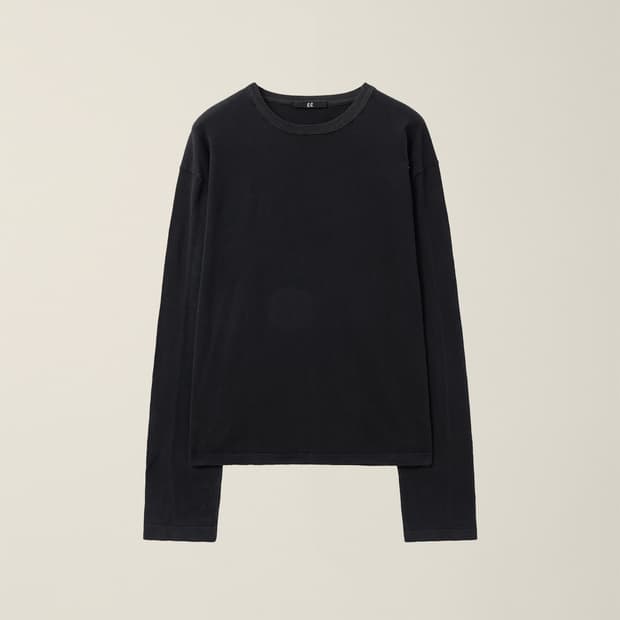 ESSENTIAL KNIT BLACK 누마레ee 긴팔 얇은 니트