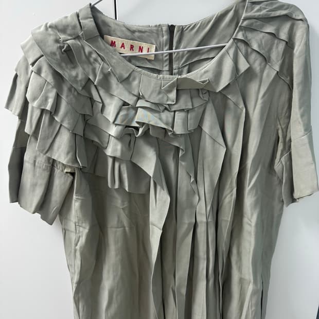 마르니 러플 그레이 원피스