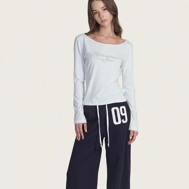 kleen club letter top, baby blue