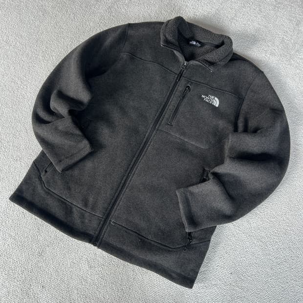 노스페이스 브라운 기모 플리스 자켓 L
