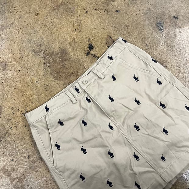 [정품/2] 폴로 랄프로렌 스포츠 올오버 포니 스커트 베이지 b17