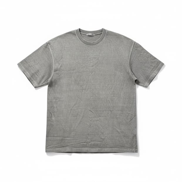 SETTLE 빈티지 워싱 반팔 티셔츠 그레이
