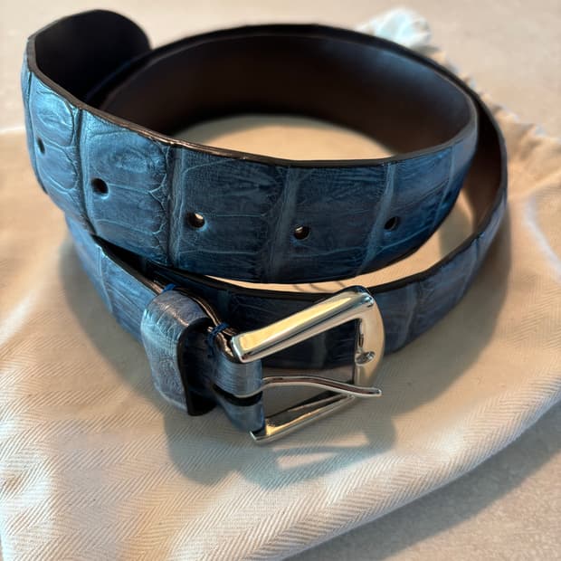 [판매] 로로피아나 악어가죽 벨트 (CITES / 크로커다일)