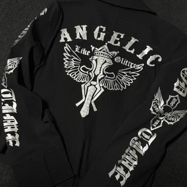 빈티지 와투케 펑크 프린팅 셔츠 자켓 와투케 큐빈 샵오공이