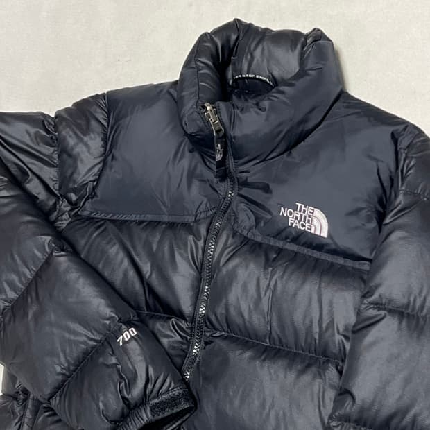 80 노스페이스 눕시 700 구스다운 블랙 패딩