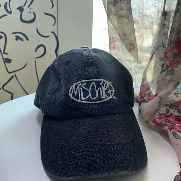 미스치프 흑청 볼캡