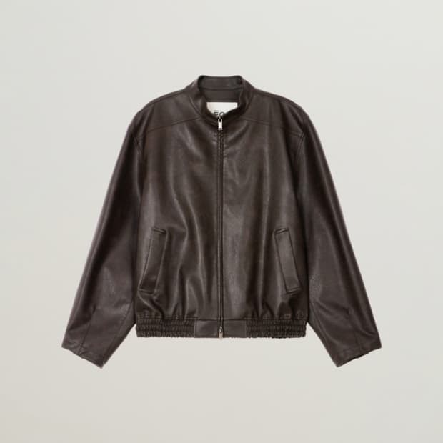 EQL Vegan Leather Bomber Jacket