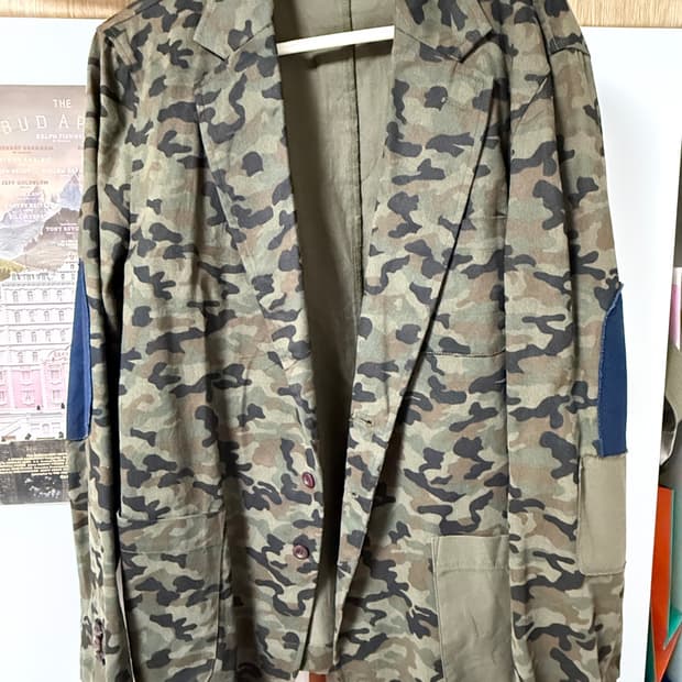 빈티지 라디오에바 에반게리온 카모 블레이저