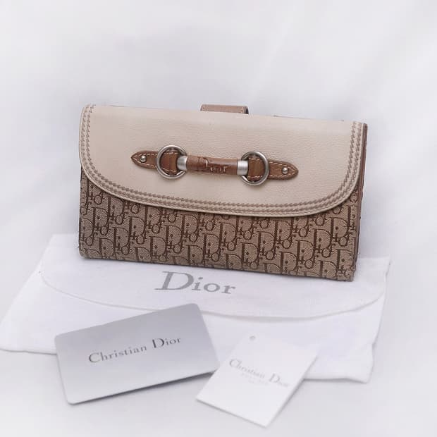 디올 (Dior) 마이디올 클래식 오블리크 홀스빗 로고 장지갑